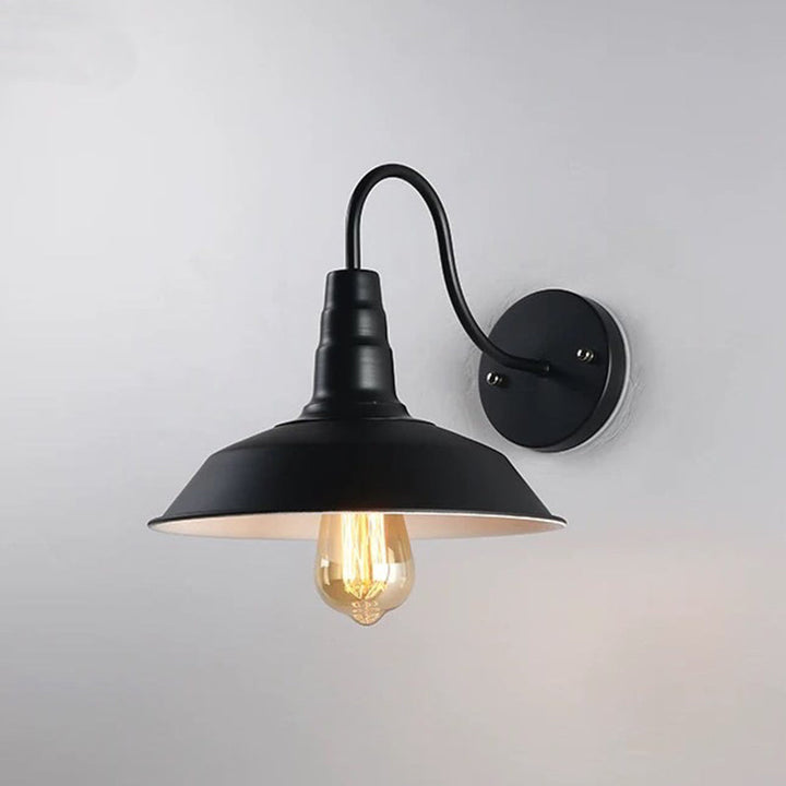 BowLift | Single Bulb Wall Lamp Vintage Pot Cover Iron Wall Mounted Lamp for Restaurant
