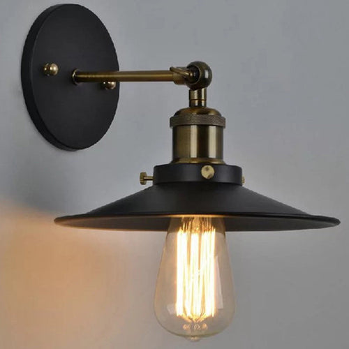 BowLift | Iron conical shade wall lamp simplicity restaurant wall lamp in black