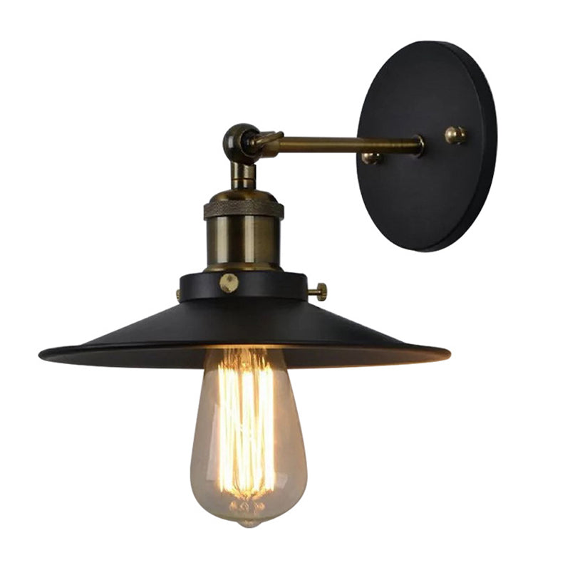 BowLift | Iron conical shade wall lamp simplicity restaurant wall lamp in black