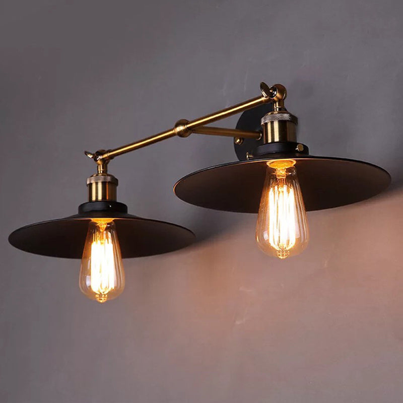 BowLift | Iron conical shade wall lamp simplicity restaurant wall lamp in black
