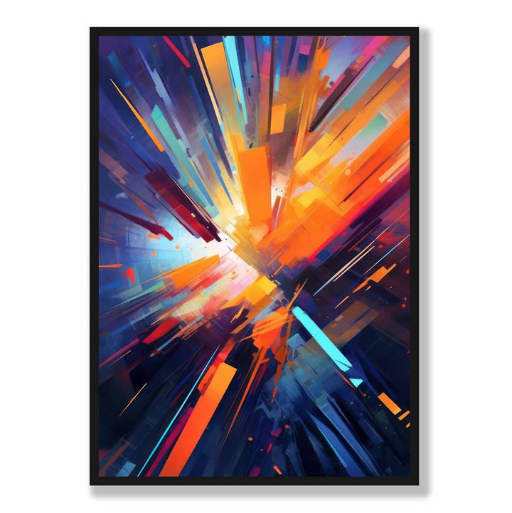 Colorful Abstract Shapes Art Print Blue Orange and Red No. 1 | Bowlift