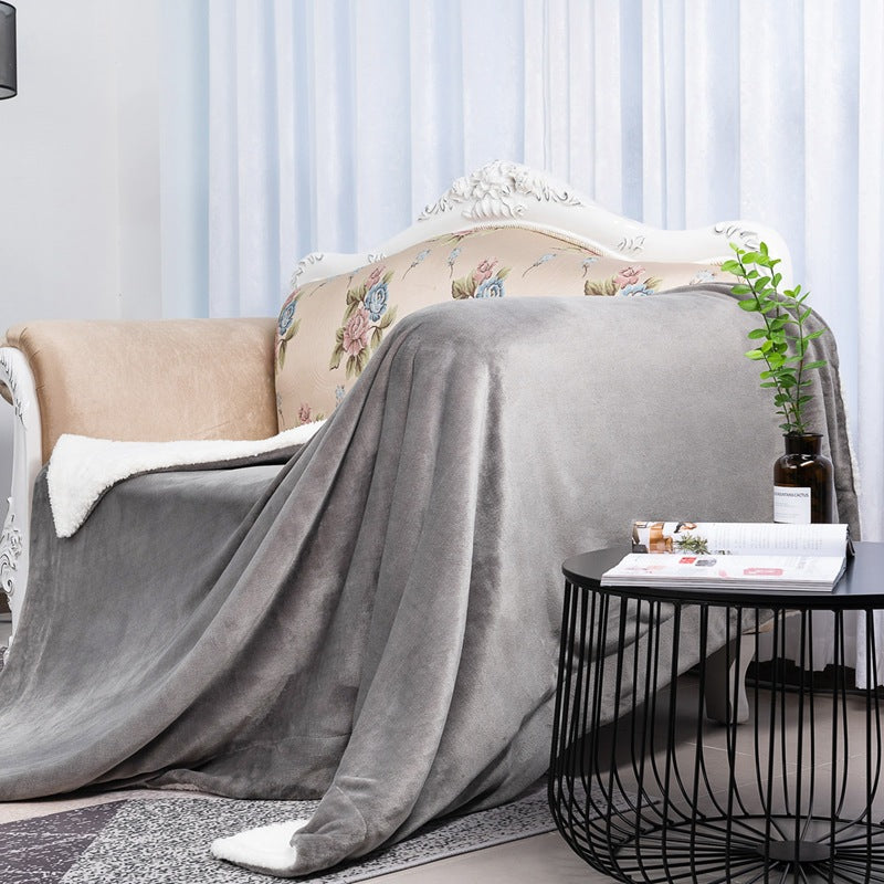 Women's reversible blanket in modern design with soft plush Bowlift
