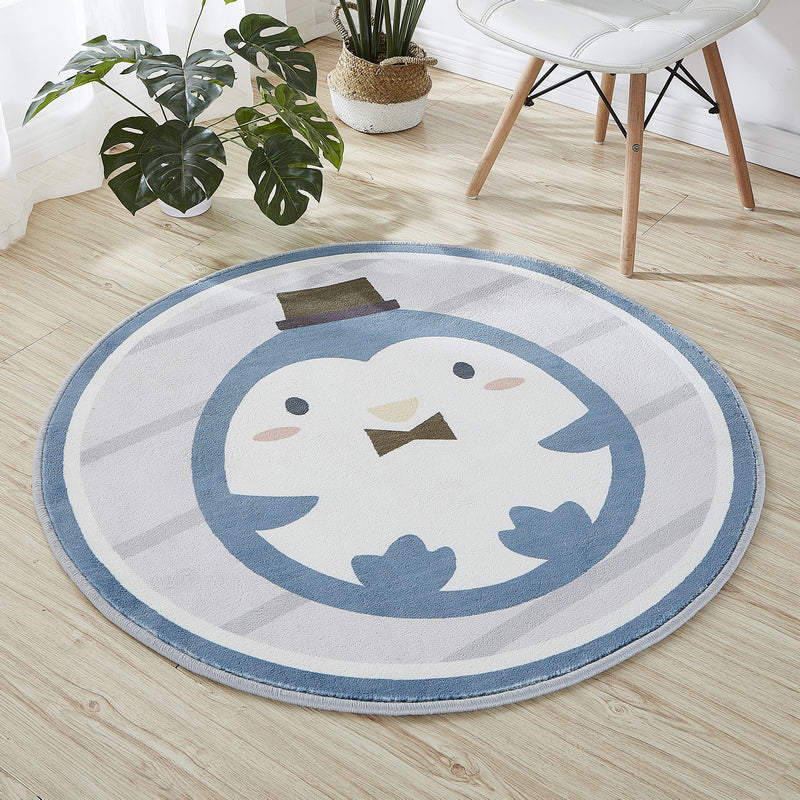 BowLift | Beautiful Cartoon Printed Rug Multicolor Cotton Blend Indoor Rug Non-Slip Back Easy Care Rug with Border for the Room