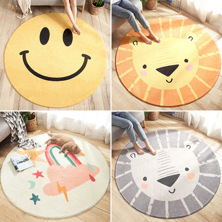 BowLift | Multicolored Kids Carpet Novelty Cartoon Animal Pattern Rug Polyester Non-Slip Back Machine Washable Rug