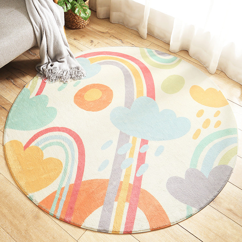 BowLift | Multicolored Kids Carpet Novelty Cartoon Animal Pattern Rug Polyester Non-Slip Back Machine Washable Rug