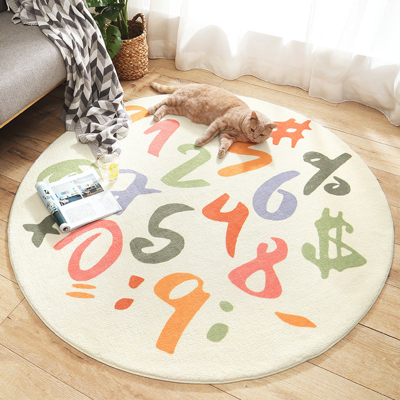 BowLift | Multicolored Kids Carpet Novelty Cartoon Animal Pattern Rug Polyester Non-Slip Back Machine Washable Rug