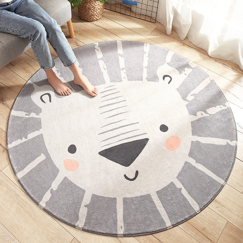 BowLift | Multicolored Kids Carpet Novelty Cartoon Animal Pattern Rug Polyester Non-Slip Back Machine Washable Rug