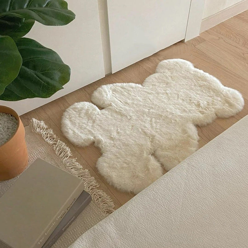 BowLift | Beer Shape Solid Carpet Multi Color Calming Area Rug Cotton Blend Pet Friendly Machine Washable Rug for Kids Bedroom