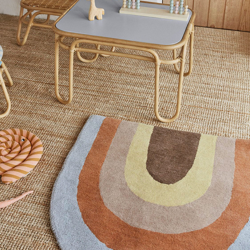 BowLift | Irregular Shape Animal Pattern Carpet Multicolored Relaxing Carpet Cotton Blend Non-Slip Washable Carpet for the Nursery