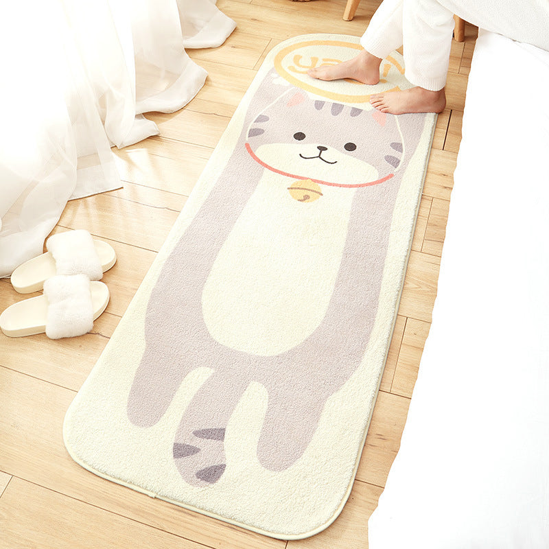 BowLift | New Cartoon Animal Rug Multicolored Soothing Rug Synthetic Stain Resistant Non-Slip Rug for Children's Room