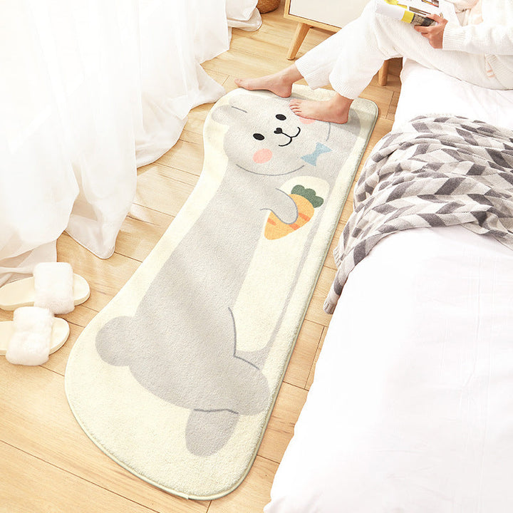 BowLift | New Cartoon Animal Rug Multicolored Soothing Rug Synthetic Stain Resistant Non-Slip Rug for Children's Room