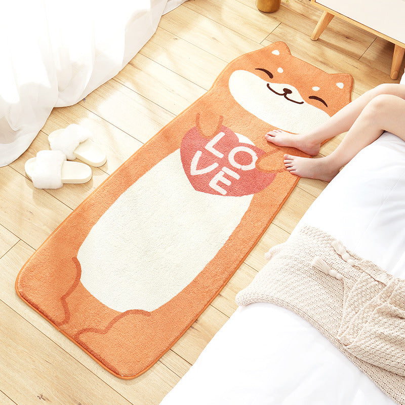 BowLift | New Cartoon Animal Rug Multicolored Soothing Rug Synthetic Stain Resistant Non-Slip Rug for Children's Room