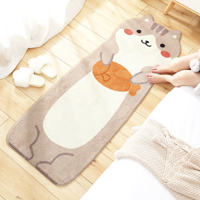 BowLift | New Cartoon Animal Rug Multicolored Soothing Rug Synthetic Stain Resistant Non-Slip Rug for Children's Room