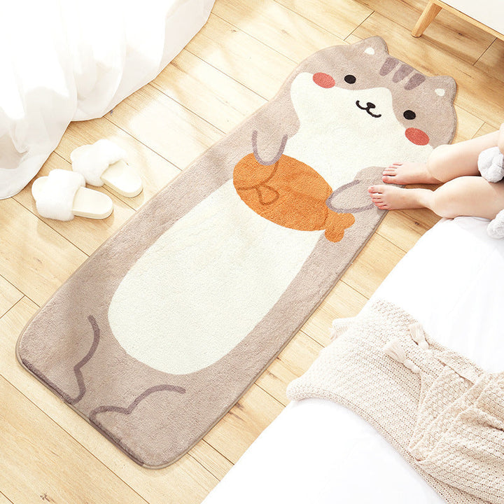 BowLift | New Cartoon Animal Rug Multicolored Soothing Rug Synthetic Stain Resistant Non-Slip Rug for Children's Room