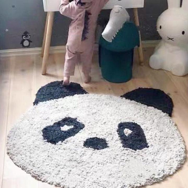BowLift | Multicolored animal print rug made of cotton blend, adorable rug for the area, pet-friendly, easy-care rug for the bedroom
