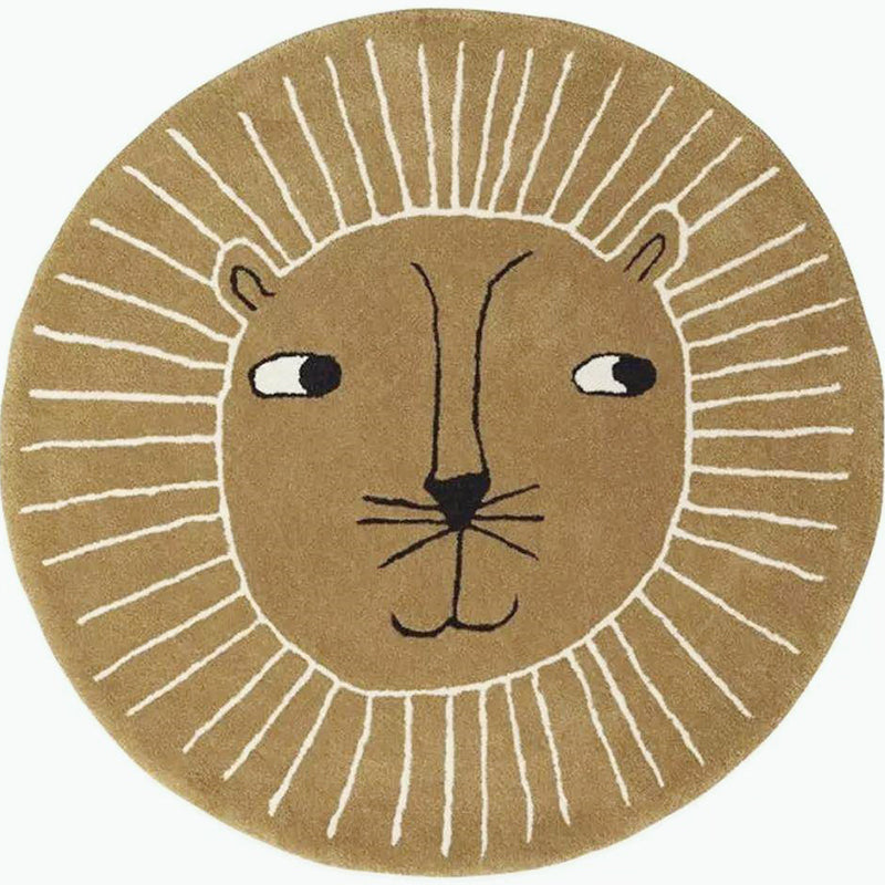 BowLift | Multicolored animal print rug made of cotton blend, adorable rug for the area, pet-friendly, easy-care rug for the bedroom