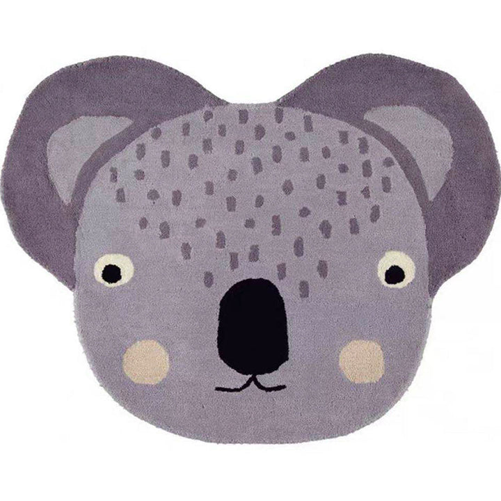 BowLift | Multicolored animal print rug made of cotton blend, adorable rug for the area, pet-friendly, easy-care rug for the bedroom