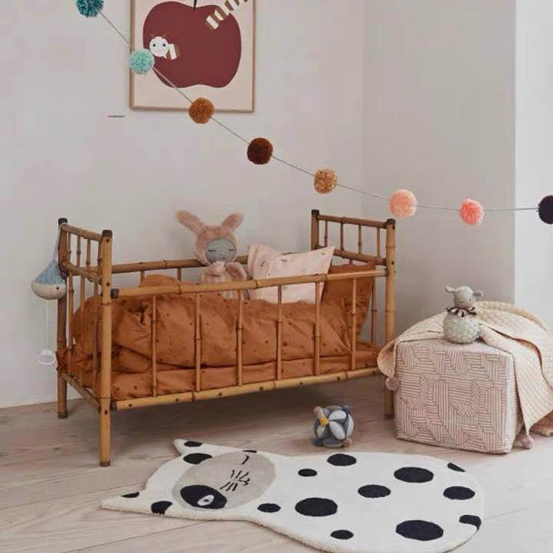 BowLift | Multicolored animal print rug made of cotton blend, adorable rug for the area, pet-friendly, easy-care rug for the bedroom