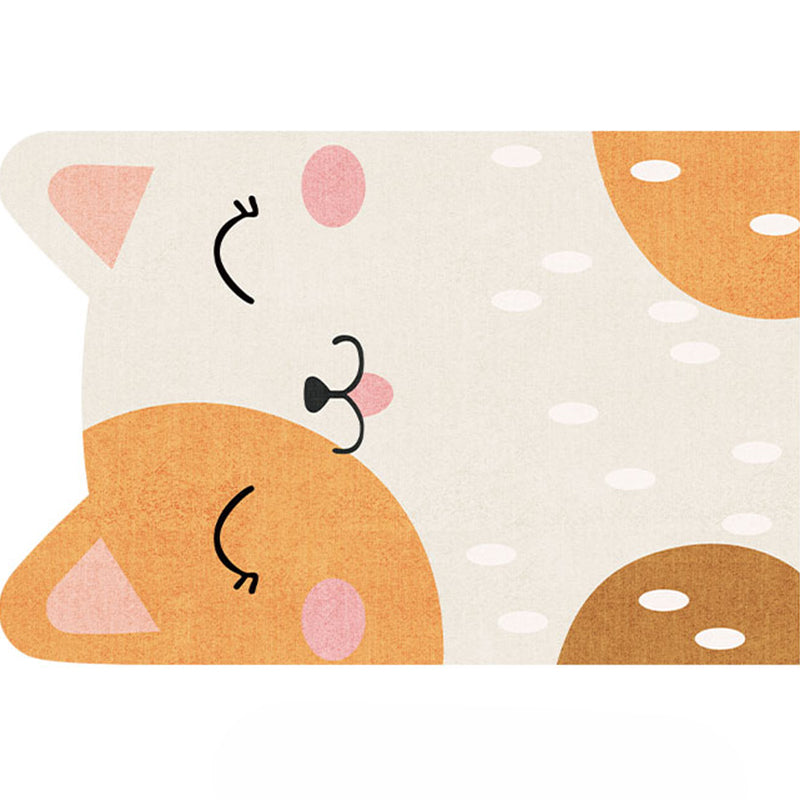 BowLift | Designer Kids Room Carpet Multicolor Cartoon Animal Pattern Carpet Cotton Blend Non-Slip Back Area Rug