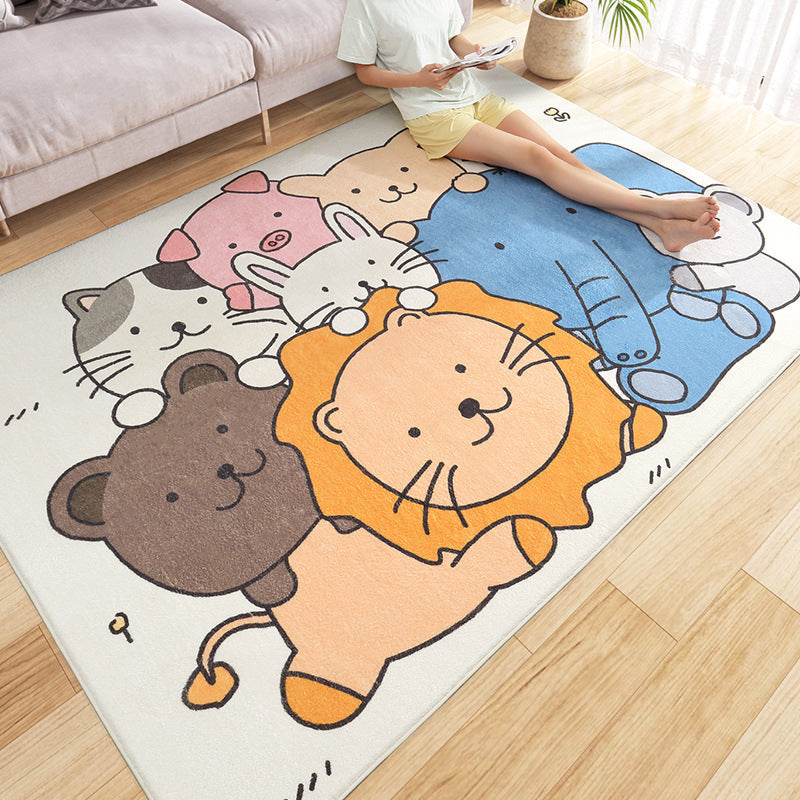 BowLift | Multicolored Bedroom Rug Relaxing Animal Pattern Rug Synthetic Stain Resistant Non-Slip Indoor Rug