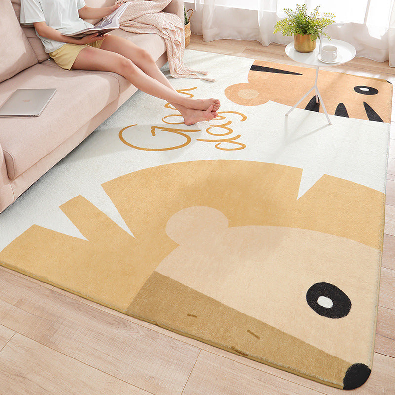 BowLift | Multicolored Bedroom Rug Relaxing Animal Pattern Rug Synthetic Stain Resistant Non-Slip Indoor Rug
