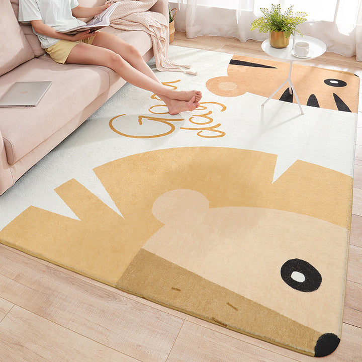 BowLift | Multicolored Bedroom Rug Relaxing Animal Pattern Rug Synthetic Stain Resistant Non-Slip Indoor Rug