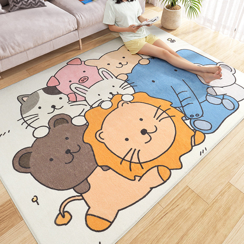 BowLift | Multicolored Bedroom Rug Relaxing Animal Pattern Rug Synthetic Stain Resistant Non-Slip Indoor Rug