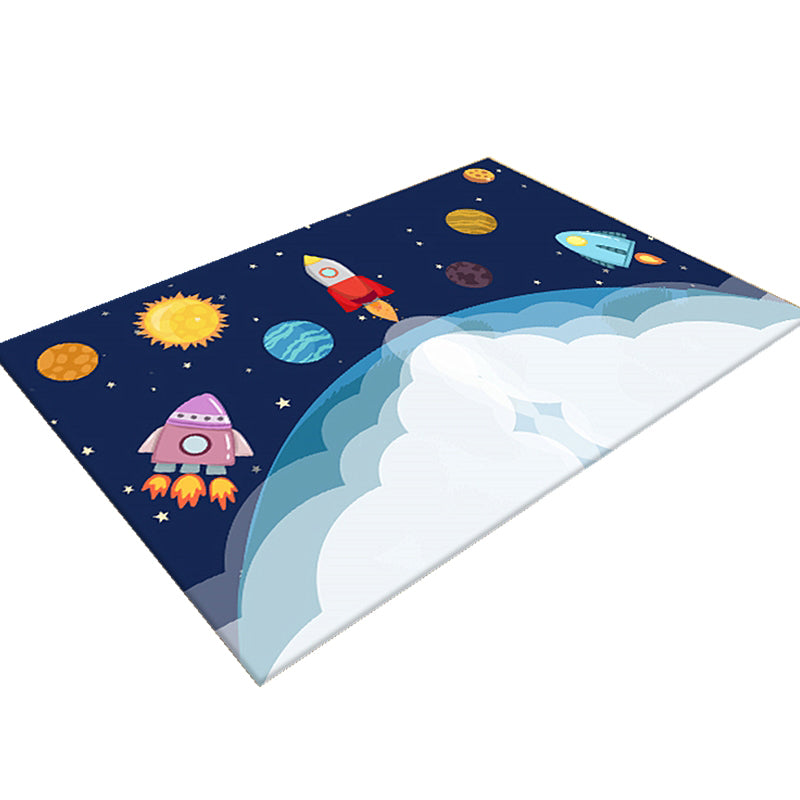 BowLift | Multi-Color Children's Room Rug Cute Cartoon Animal Print Rug Polyester Pet-Friendly Easy Care Area Rug