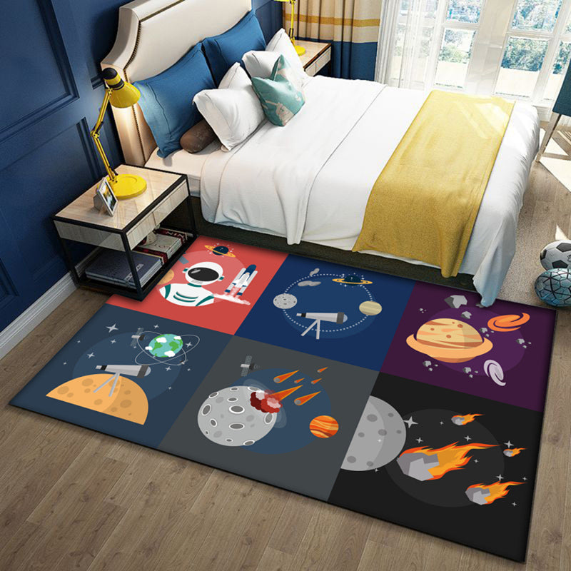 BowLift | Multi-Color Children's Room Rug Cute Cartoon Animal Print Rug Polyester Pet-Friendly Easy Care Area Rug