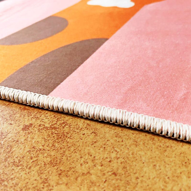 BowLift | Multi-Color Children's Room Rug Cute Cartoon Animal Print Rug Polyester Pet-Friendly Easy Care Area Rug
