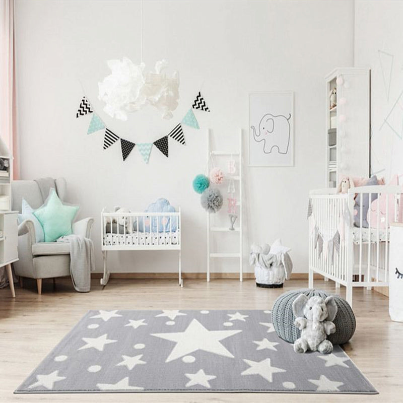 BowLift | Colorful Kids Room Rug Comfort Polka Dot Print Rug Cotton Blend Pet Friendly Washable Rug