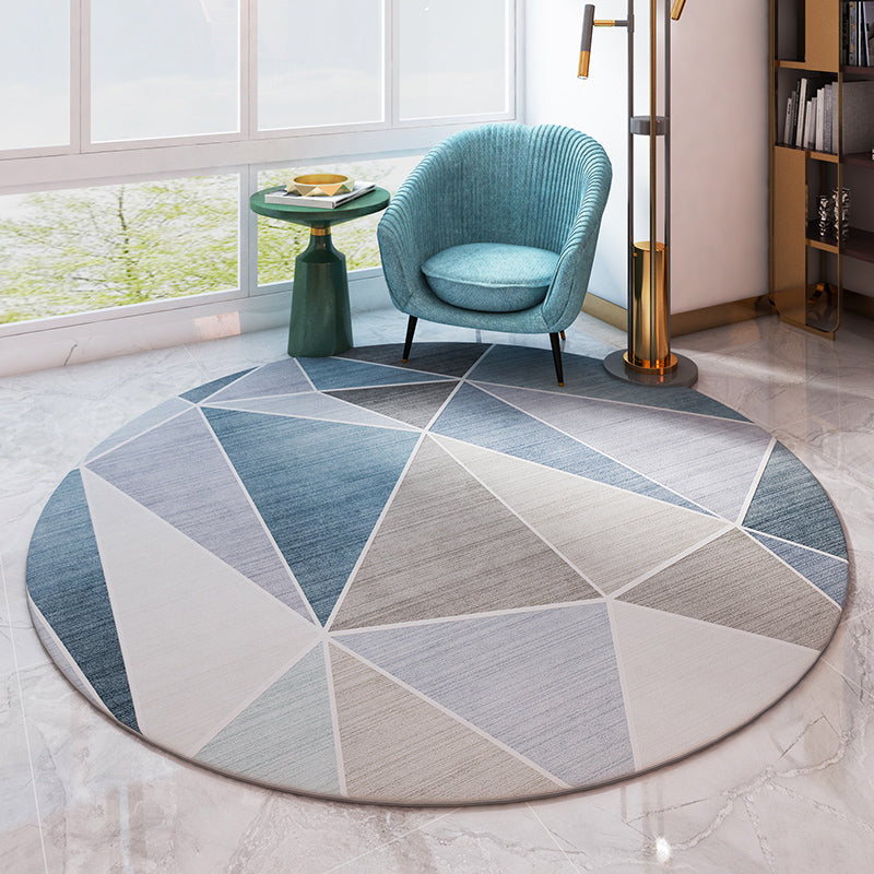 BowLift | Casual Minimalist Area Rug Multi-color Geometric Pattern Carpet Anti-slip Backing Carpet for Bedroom