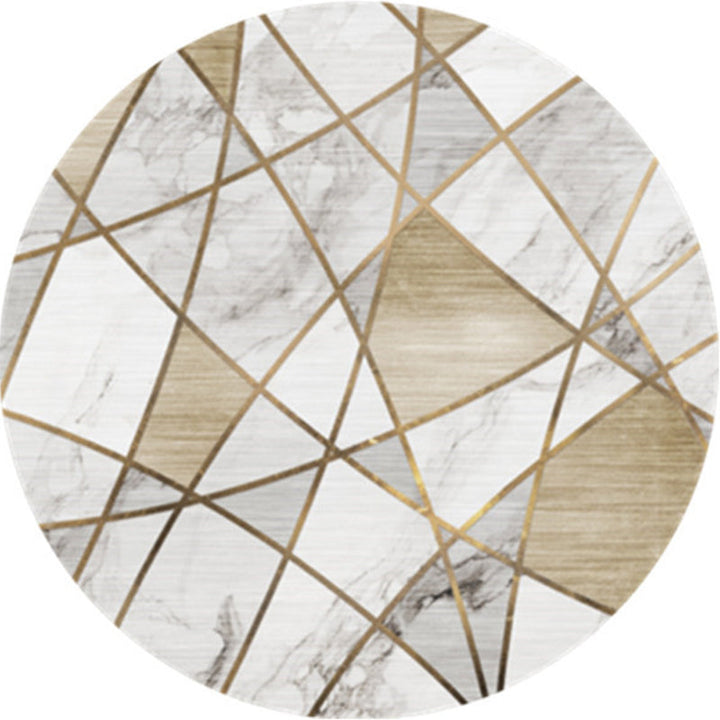 BowLift | Creative Abstract Printed Area Rug Multicolor Synthetic Carpet Non-Slip Back Stain Resistant Rug for Bedroom