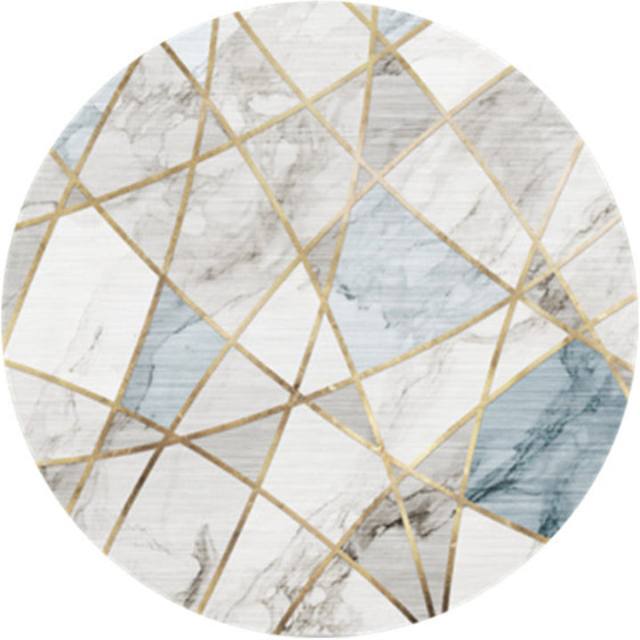 BowLift | Creative Abstract Printed Area Rug Multicolor Synthetic Carpet Non-Slip Back Stain Resistant Rug for Bedroom
