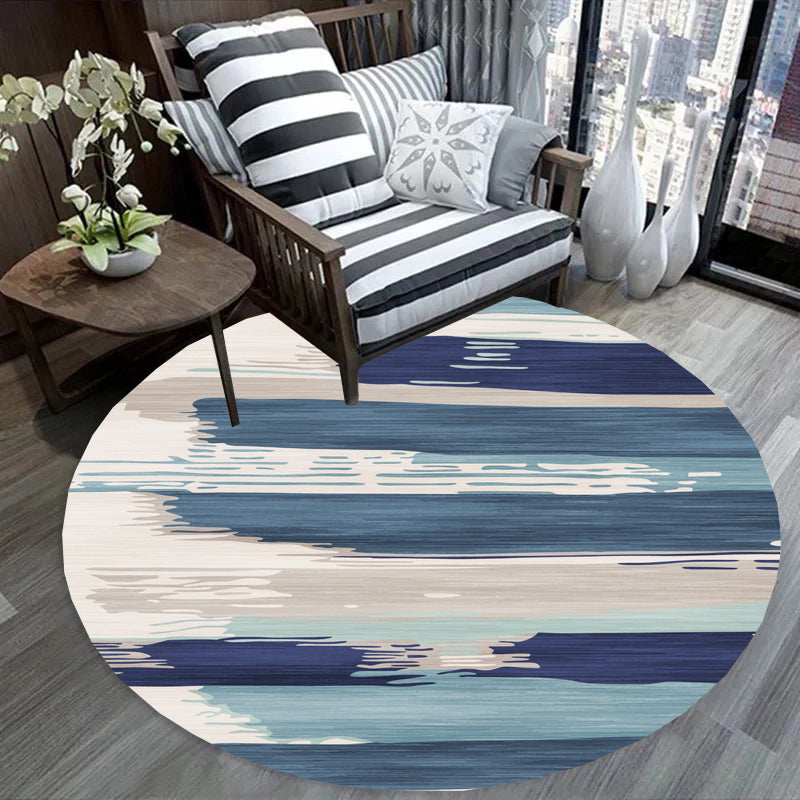 BowLift | Creative Abstract Printed Area Rug Multicolor Synthetic Carpet Non-Slip Back Stain Resistant Rug for Bedroom