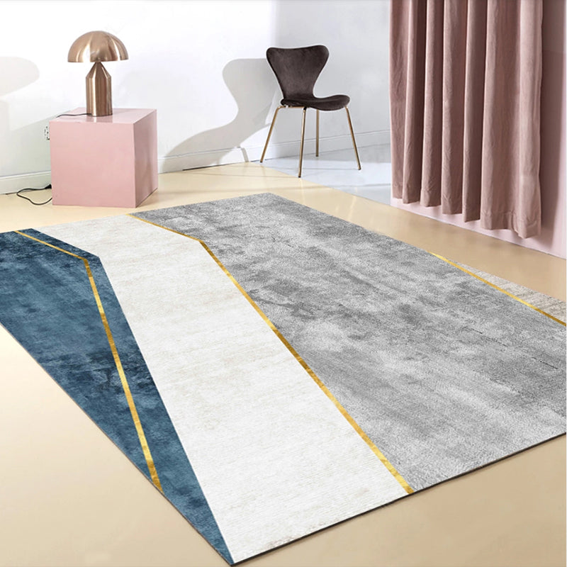 BowLift | Creative Room Decoration Area Rug Multicolor Geometric Pattern Area Rug Cotton Blend Non-Slip Pet Friendly Area Rug