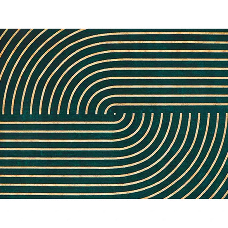 BowLift | Blackgreen Living Room Carpet Trendy Geometric Pattern Area Carpet Cotton Blend Pet Friendly Carpet