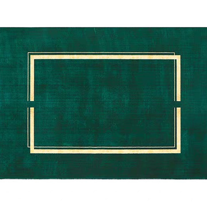 BowLift | Blackgreen Living Room Carpet Trendy Geometric Pattern Area Carpet Cotton Blend Pet Friendly Carpet