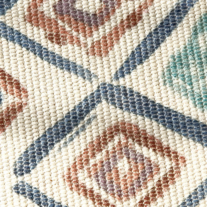 Retro Multi Color Moroccan Carpet Cotton Blend Tribal Symbols Carpet Machine Washable Carpet with Tassels for Room | Bowlift