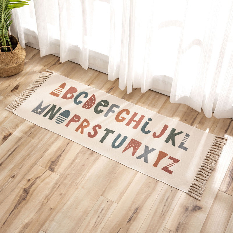 BowLift | Nostalgia Tribal Pattern Rug Multicolored Synthetic Area Rug Pet-Friendly Easy Care Rug with Fringes for Bedroom
