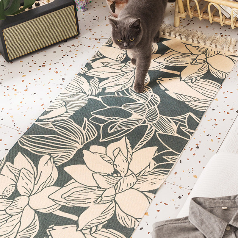 BowLift | Nostalgia Tribal Pattern Rug Multicolored Synthetic Area Rug Pet-Friendly Easy Care Rug with Fringes for Bedroom