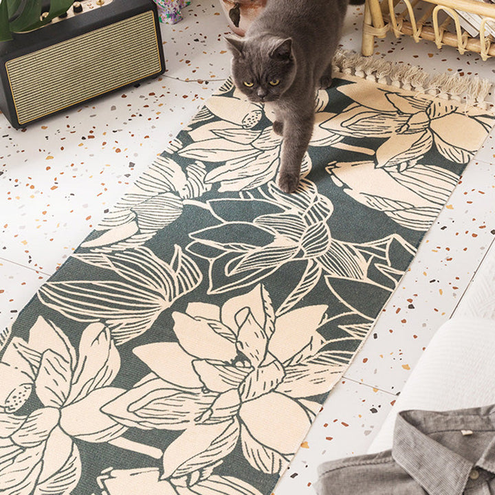 BowLift | Nostalgia Tribal Pattern Rug Multicolored Synthetic Area Rug Pet-Friendly Easy Care Rug with Fringes for Bedroom