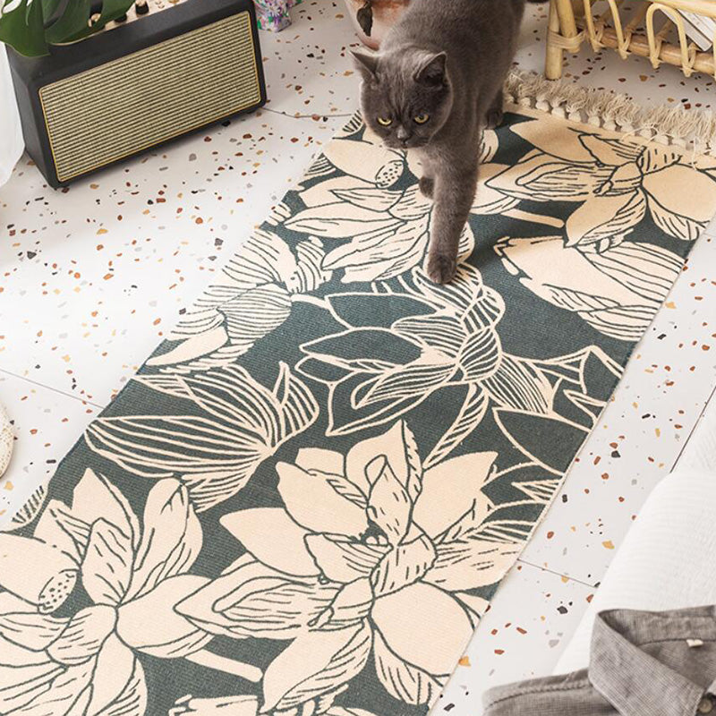 BowLift | Vintage Boho Rug Multicolor Geo Pattern Rug Machine Washable Stain Resistant Rug with Fringe for Room