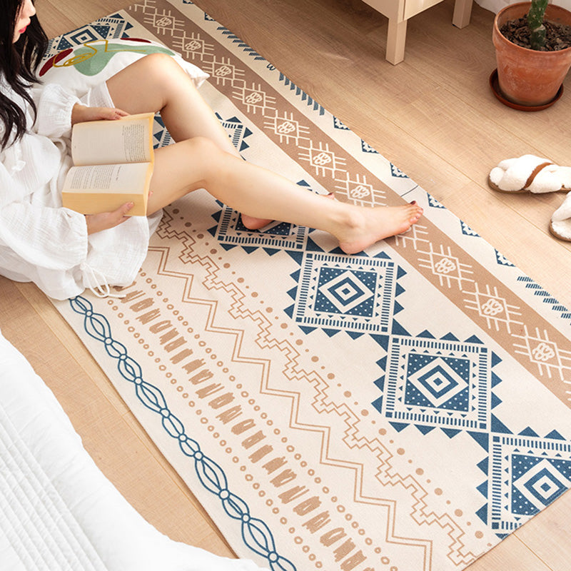 BowLift | Southwest Bedroom Carpet Multi Color Tribal Pattern Area Rug Cotton Blend Machine Washable Stain Resistant Rug