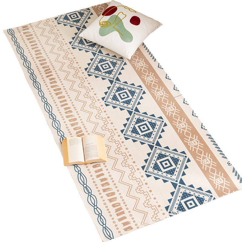 Southwest Bedroom Rug Multicolor Tribal Pattern Area Rug Cotton Blend Machine Washable Stain Resistant Rug | Bowlift