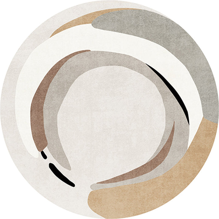 BowLift | Multi Color Home Decor Rug Trendy Abstract Printed Area Rug Polyester Non-Slip Backing Washable Rug