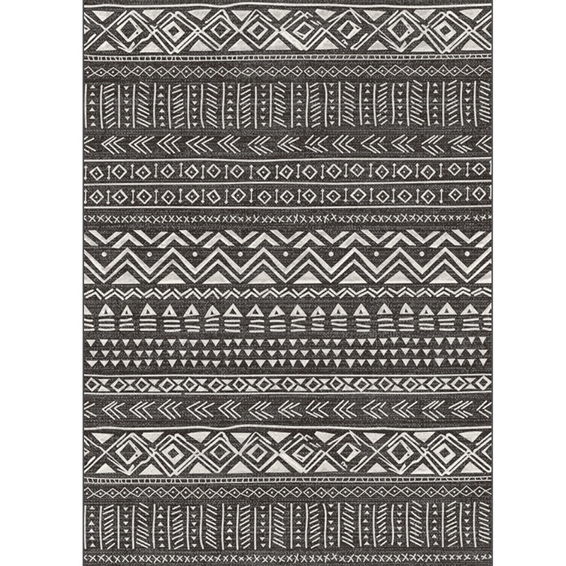 BowLift | Ethnically Geometric Printed Rug Multi Colors Cotton Blend Indoor Rug Pet Friendly Easy Care Area Rug for Living Room