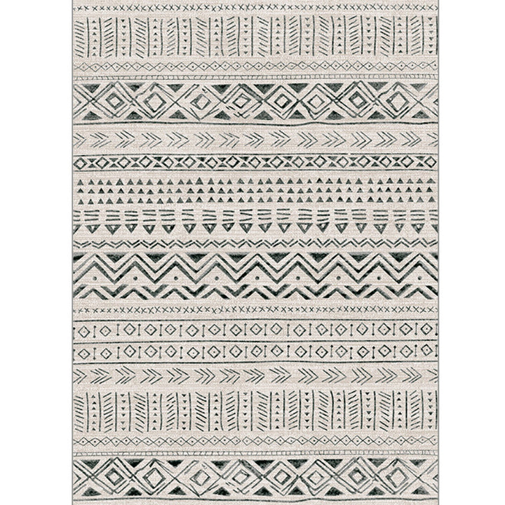 BowLift | Ethnically Geometric Printed Rug Multi Colors Cotton Blend Indoor Rug Pet Friendly Easy Care Area Rug for Living Room