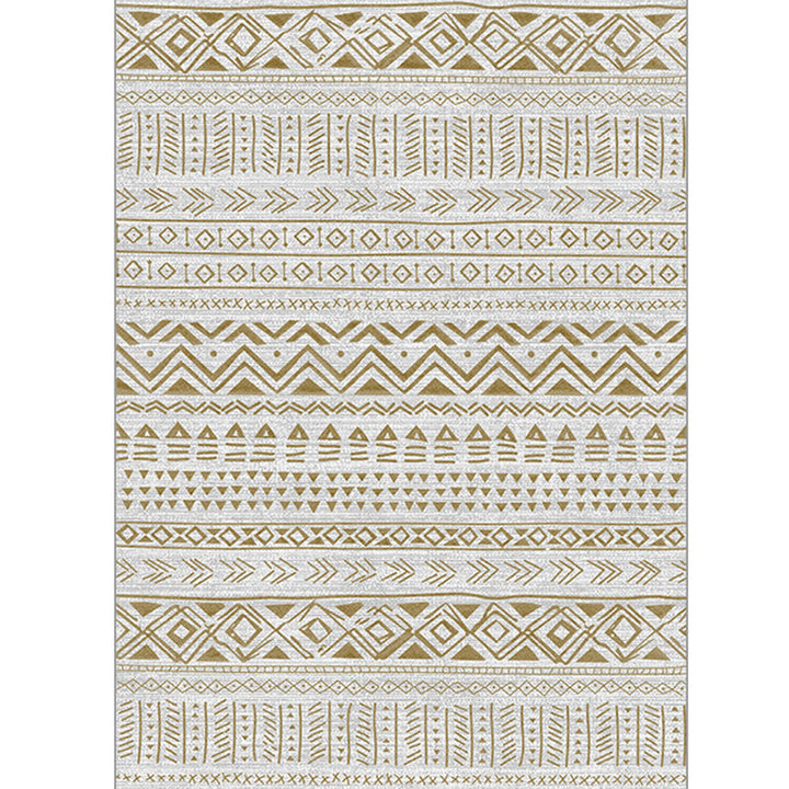 BowLift | Ethnically Geometric Printed Rug Multi Colors Cotton Blend Indoor Rug Pet Friendly Easy Care Area Rug for Living Room
