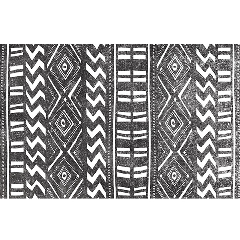 BowLift | Retro Multicolored Geometric Rug Cotton Blend Moroccan Rug Pet Friendly Machine Washable Rug for Decoration